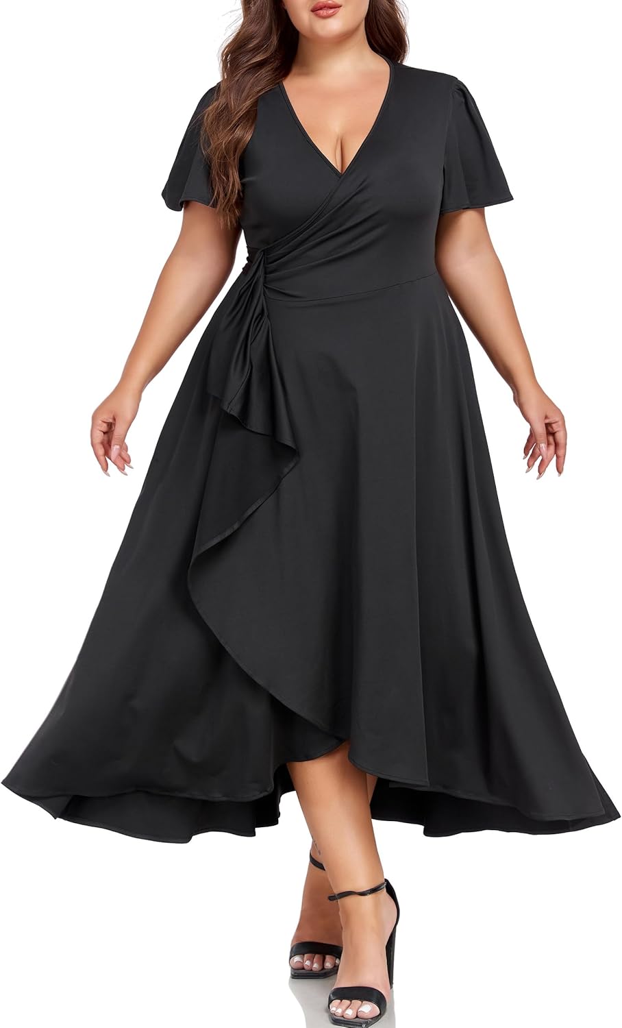 Plus Size Dresses for Curvy Women Short Sleeve Summer Dress